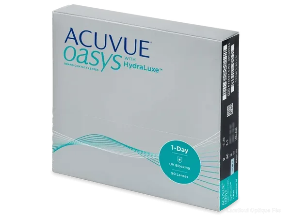 Alternative Lentilles de contact Acuvue Oasys 1-Day with Hydraluxe Clear - Pack of 90 Acuvue - Fès Maroc