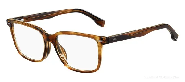 Lunettes de vue Hugo Boss 1480/F 06KM 55 - Brown Ruthenium authentique Hugo Boss - Lunettes de vue Fès Lamtioui Optique