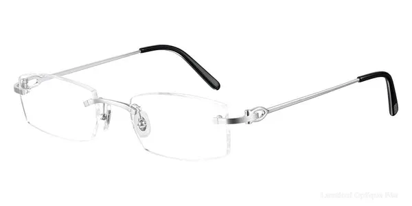 Similaire Lunettes de vue Cartier CT0045O 001 51 - Silver Décor C - Lamtioui Optique Fès