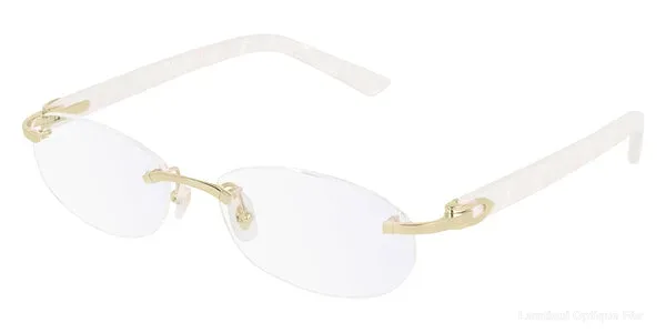 Lunettes de vue Cartier CT0056O 002 52 - Gold/White Décor C Lunettes de vue - Opticien-optométriste Lamtioui Fès Maroc
