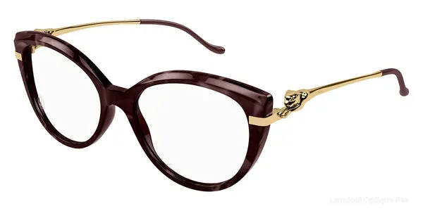 Lunettes de vue Cartier CT0283O 003 54 - Havana/Gold Panthère De Cartier - نظارات طبية Lamtioui Fès فاس المغرب