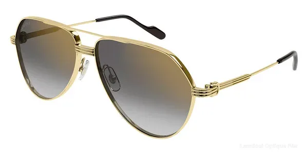 Lunettes de soleil Cartier CT0303S 001 61 - Gold Première De Cartier - نضاضر شمس Cartier Lamtioui Optique فاس