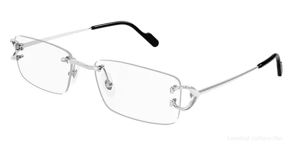 Lunettes de vue Cartier CT0344O 002 53 - Silver Signature C de Cartier authentique Cartier - Lunettes de vue Fès Lamtioui Optique