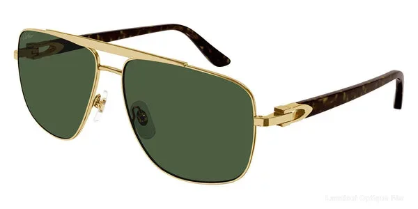 Lunettes de soleil Cartier CT0365S 002 58 - Gold/Havana Décor C Lunettes de soleil - Opticien-optométriste Lamtioui Fès Maroc