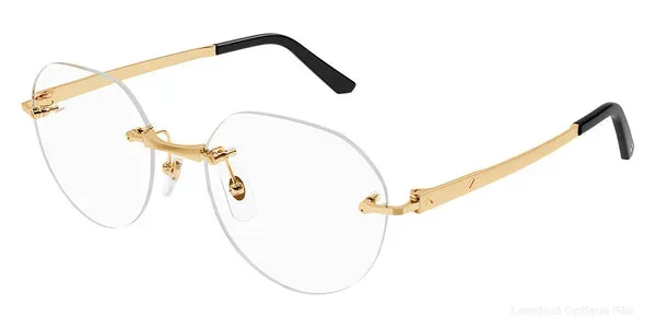 Lunettes de vue Cartier CT0408O 001 53 - Gold Santos De Cartier Lunettes de vue - Opticien-optométriste Lamtioui Fès Maroc