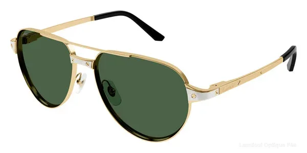 Lunettes de soleil Cartier CT0425S 002 59 - Gold Santos de Cartier - نضاضر شمس Cartier Lamtioui Optique فاس