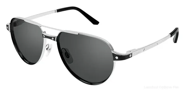 Lunettes de soleil Cartier CT0425S 004 59 - Silver Première de Cartier - نظارات شمسية Lamtioui Fès فاس المغرب