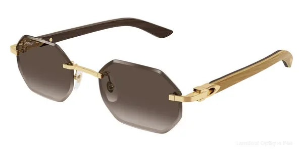 Lunettes de soleil Cartier CT0439S 006 54 - Gold/Yellow C Décor - نضاضر شمس Cartier Lamtioui Optique فاس