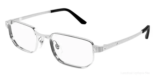 Lunettes de vue Cartier CT0481O 002 53 - Silver Santos de Cartier authentique Cartier - Lunettes de vue Fès Lamtioui Optique