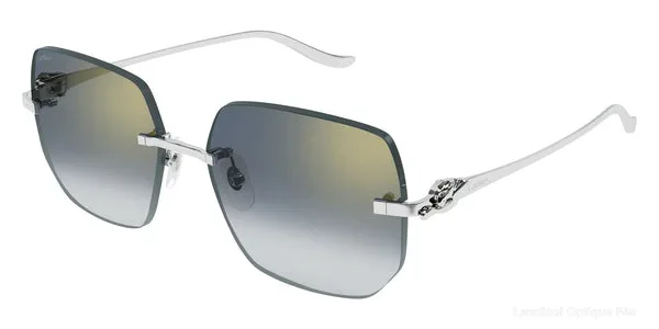Lunettes de soleil Cartier CT0549S 003 57 - Silver Panthère de Cartier Lunettes de soleil - Opticien-optométriste Lamtioui Fès Maroc