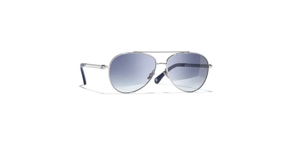 Lunettes de soleil Chanel CH 4298H Silver authentique Chanel - Lunettes de soleil Fès Lamtioui Optique