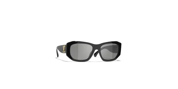 Lunettes de soleil Chanel CH 5554 Black authentique Chanel - Lunettes de soleil Fès Lamtioui Optique