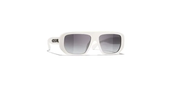 Lunettes de soleil Chanel CH 5556U White authentique Chanel - Lunettes de soleil Fès Lamtioui Optique