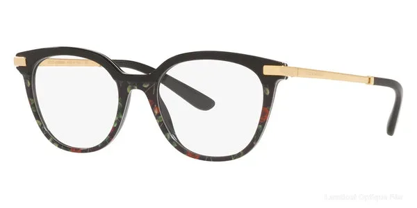 Lunettes de vue Dolce & Gabbana DG3346 3317 50 - Black/Red Roses Print Default Title Fès Maroc