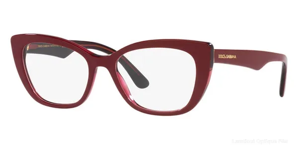 Lunettes de vue Dolce & Gabbana DG3360 3247 52 - Bordeaux/Transparent Bordeaux Default Title Fès Maroc