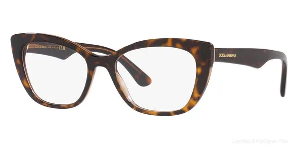 Lunettes de vue Dolce & Gabbana DG3360 3256 54 - Havana/Transparent Brown - Dolce & Gabbana نظارات طبية فاس Lamtioui