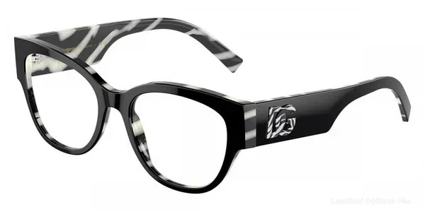 Lunettes de vue Dolce & Gabbana DG3377 3372 51 - Black on Zebra Default Title Fès Maroc