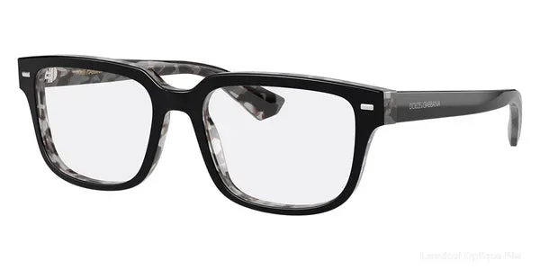 Lunettes de vue Dolce & Gabbana DG3380 3403 54 - Black on Gray Havana - Dolce & Gabbana نظارات طبية فاس Lamtioui
