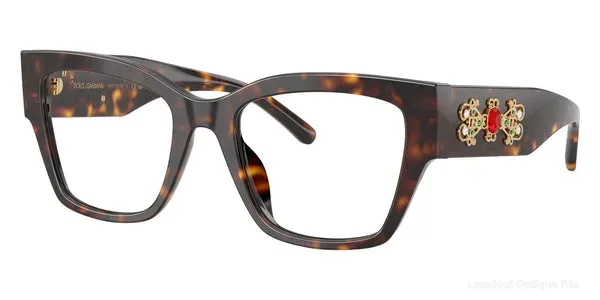 Lunettes de vue Dolce & Gabbana DG3435B 502 51 - Havana نضارات طبية Dolce & Gabbana - Opticien-optométriste فاس