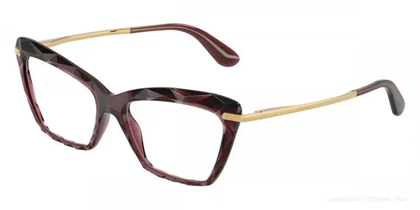 Lunettes de vue Dolce & Gabbana DG5025 3045 53 - Transparent Bordeaux/Gold - Lamtioui Optique Fès