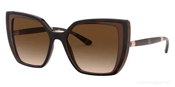Lunettes de soleil Dolce & Gabbana Line DG6138 318513 55 - Havana on Transparent Brown authentique Dolce & Gabbana - Lunettes de soleil Fès Lamtioui Optique