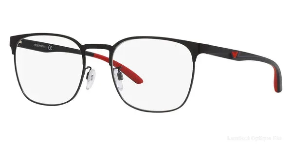 Lunettes de vue Emporio Armani EA1135D 3001 55 - Matte Black/Red Default Title Fès Maroc