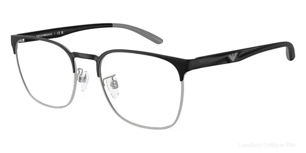Lunettes de vue Emporio Armani EA1135D 3051 55 - Matte Black/Matte Silver/Rubber Gray - نضارات طبية Emporio Armani Lamtioui Optique فاس