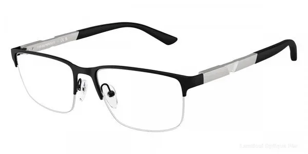 Lunettes de vue Emporio Armani EA1164 3001 - Matte Black/Aluminium 54.0 Fès Maroc
