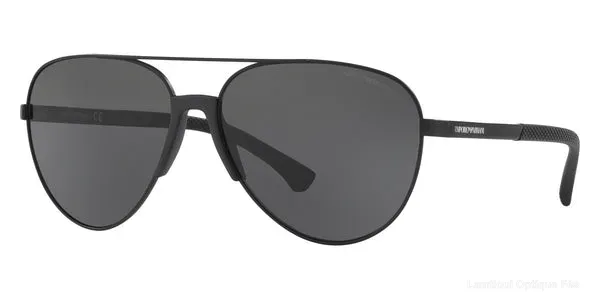 Lunettes de soleil Emporio Armani EA2059 320387 61 - Matte Black authentique Emporio Armani - Lunettes de soleil Fès Lamtioui Optique