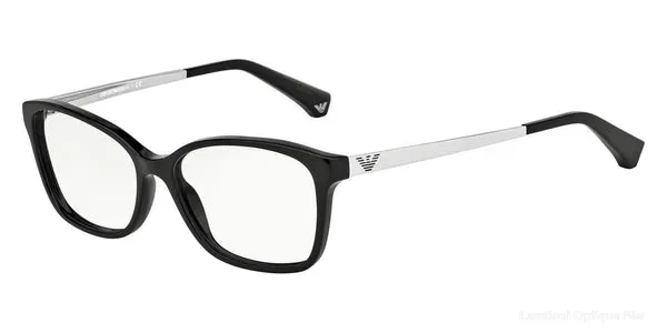 Lunettes de vue Emporio Armani EA3026 5017 52 - Shiny Black - Emporio Armani نظارات طبية فاس Lamtioui