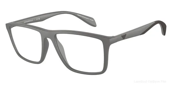 Lunettes de vue Emporio Armani EA3230 5126 53 - Matte Gray/Rubber Brown - Emporio Armani نظارات طبية فاس Lamtioui
