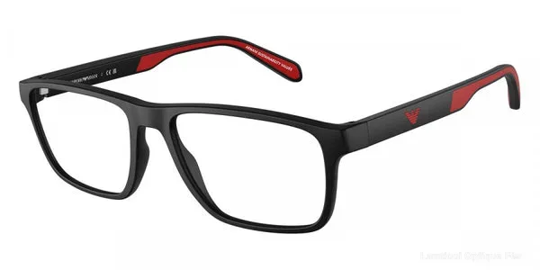 Lunettes de vue Emporio Armani EA3233 5997 - Matte Black/Rubber Red - Lamtioui Optique Fès