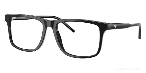 Lunettes de vue Emporio Armani EA3257 5017 55 - Shiny Black/Transparent Gray authentique Emporio Armani - Lunettes de vue Fès Lamtioui Optique