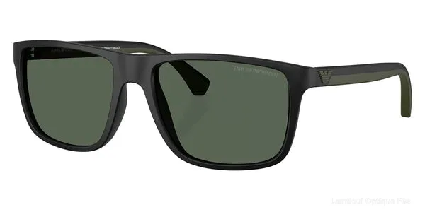 Lunettes de soleil Emporio Armani EA4033 500171 56 - Rubber Black/Rubber Green نضاضر شمس Emporio Armani - Opticien-optométriste فاس
