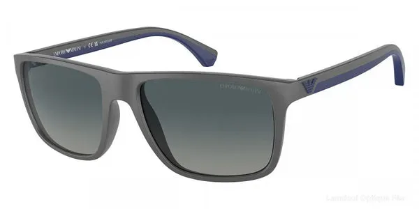Lunettes de soleil Emporio Armani EA4033 50604U 56 - Matte Gray/Blue - Lamtioui Optique Fès
