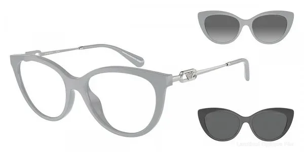 Lunettes de vue Emporio Armani CLIP-ON - EA4213U 51971W 53 - Shiny Gray/Shiny Silver - نضارات طبية Emporio Armani Lamtioui Optique فاس