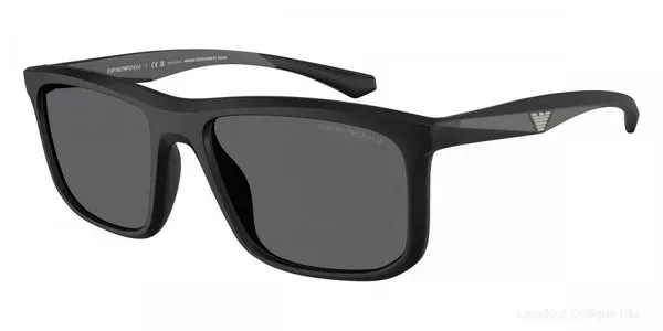 Lunettes de soleil Emporio Armani EA4234U 5001T3 57 - Matte Black/Rubber Gray - نظارات شمسية Lamtioui Fès فاس المغرب