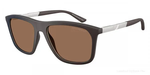 Lunettes de soleil Emporio Armani EA4237 6186EF 57 - Matte Dark Brown/Aluminium Default Title Fès Maroc