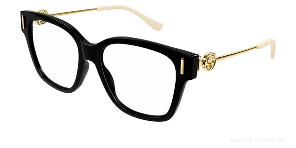 Lunettes de vue Gucci GG1204O 001 55 - BLACK/GOLD - نظارات طبية Lamtioui Fès فاس المغرب