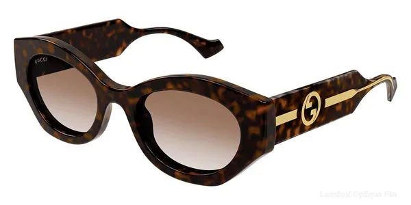 Lunettes de soleil Gucci GG1553S 002 52 - HAVANA/CRYSTAL - نضاضر شمس Gucci Lamtioui Optique فاس