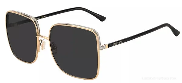 Lunettes de soleil Jimmy Choo ALIANA/S 0RHLIR 59 - Gold Black - Lamtioui Optique Fès