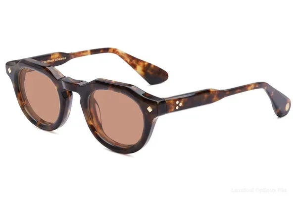 Lunettes de soleil Lunetterie Generale HELLO ROMEO TORTOISE/24K GOLD SOLID BROWN 47 - Lunetterie Generale نظارات شمسية فاس Lamtioui