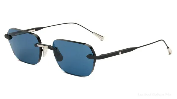 Lunettes de soleil Lunetterie Generale WABI-SABI BLACK/PALALADIUM SOLID INDIGO BLUE 54 - Lunetterie Generale نظارات شمسية فاس Lamtioui