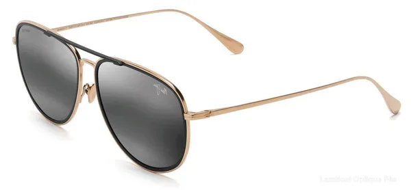 Lunettes de soleil Maui Jim 554 16UTD GREY FAIR WINDS GOLD W/ BLK MTT RM M UTD Default Title Fès Maroc