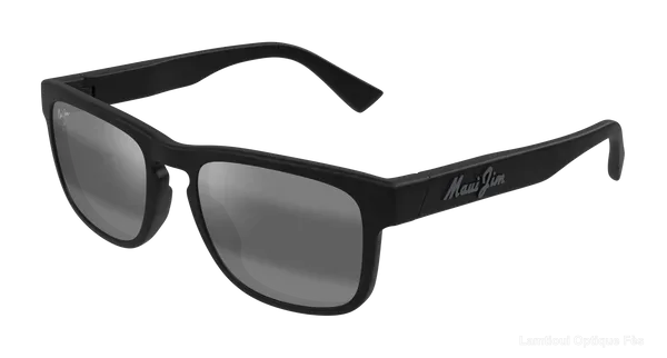 Lunettes de soleil Maui Jim MJ0593S-001/593-02 GREY KUPULAU MATTE BLACK Default Title Fès Maroc