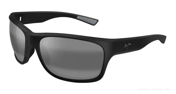 Lunettes de soleil Maui Jim MJ0681S-001 /681-02 GREY ANO NUI MATTE BLACK Lunettes de soleil - Opticien-optométriste Lamtioui Fès Maroc