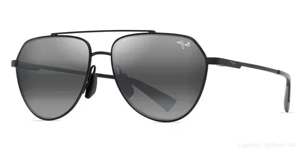 Lunettes de soleil Maui Jim WAIWAI 634-02 59 - Matte Black with Gray Lunettes de soleil - Opticien-optométriste Lamtioui Fès Maroc