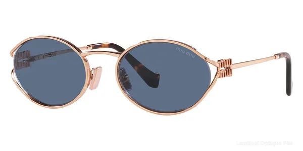 Lunettes de soleil Miu Miu LOGO - MU 52YS ZVF1V1 54 - Pink Gold authentique Miu Miu - Lunettes de soleil Fès Lamtioui Optique