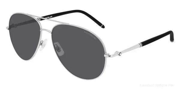 Lunettes de soleil Montblanc MB0068S 004 61 - Silver authentique Montblanc - Lunettes de soleil Fès Lamtioui Optique