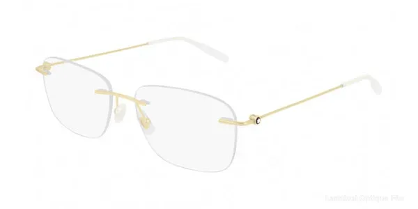Lunettes de vue Montblanc MB0075O 002 56 - Gold نضارات طبية Montblanc - Opticien-optométriste فاس